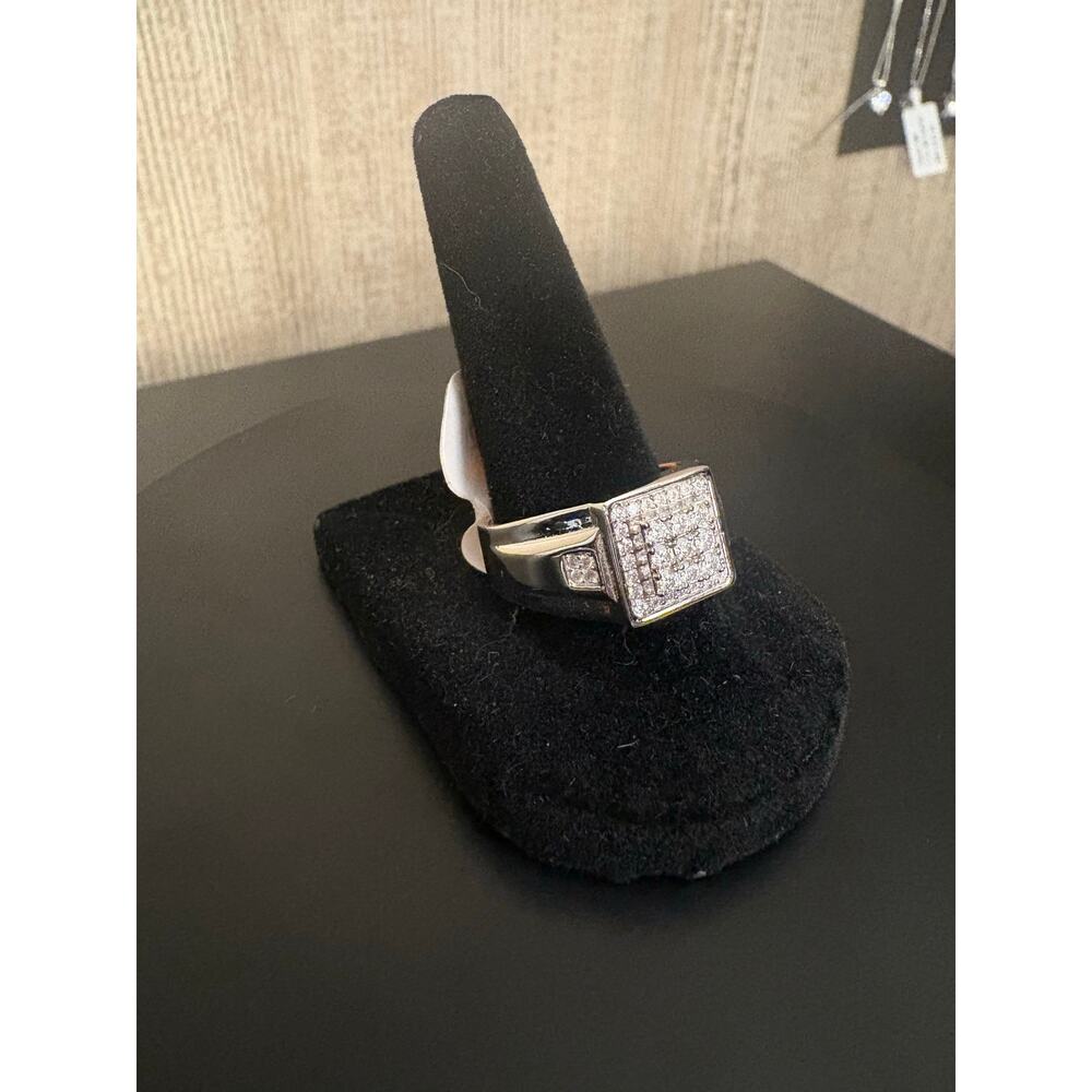 Sz 10 - Men's 2.5ct Moissanite 925 Sterling Silver Ring - Picture 4 of 8